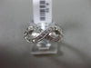 ESTATE .33CT DIAMOND 14KT WHITE GOLD 3D BOW INFINITY LOVE RING 7mm WIDE