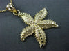 ESTATE LARGE 14KT YELLOW GOLD HANDCRAFTED 3D STAR FISH LUCKY FLOATING PENDANT