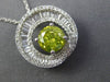 ESTATE LARGE 2.09CT WHITE & YELLOW DIAMOND 14K WHITE GOLD CIRCLE OF LIFE PENDANT