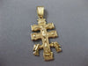 ANTIQUE 14KT YELLOW GOLD 3D HANDCRAFTED CROSS OF SALEM FLOATING PENDANT #24786