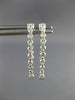 ESTATE 1.0CT DIAMOND 14KT WHITE GOLD 3D ROUND OVAL DOUBLE SIDED HOOP EARRINGS