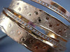 ESTATE WIDE .42CT DIAMOND 14K ROSE GOLD 3D MULTI ROW CRISS CROSS BANGLE BRACELET