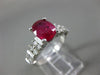 ESTATE 2.61CT DIAMOND & AAA RUBY 14KT WHITE GOLD CLASSIC ENGAGEMENT RING #26287