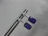 ESTATE 1CT DIAMOND & AAA AMETHYST 14KT WHITE GOLD CLASSIC POST HANGING EARRINGS