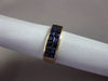ESTATE 1.10CT SAPPHIRE 18K YELLOW GOLD SQUARE WEDDING ANNIVERSARY RING 6mm #1595