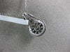 ESTATE .63CT DIAMOND 18K WHITE GOLD 3D CLASSIC FLOWER TEAR DROP FLOATING PENDANT