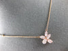 ESTATE 1.40CT PINK DIAMOND 18K ROSE GOLD 3D BY THE YARD BUTTERFLY LEAF NECKLACE