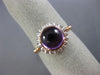 ESTATE 2.37CT DIAMOND & AAA AMETHYST 14K ROSE GOLD 3D ROUND HALO ENGAGEMENT RING