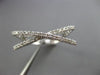 ESTATE LARGE .45CT ROUND CUT DIAMOND 14KT WHITE GOLD 3D CLASSIC X LOVE FUN RING