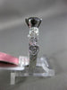 ESTATE 1.30CT WHITE & CHOCOLATE FANCY DIAMOND 18KT WHITE GOLD 3D ENGAGEMENT RING