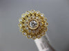 ESTATE .75CT ROUND DIAMOND 14KT YELLOW GOLD 3D FLOWER MILGRAIN FILIGREE RING