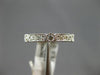 ESTATE .62CT DIAMOND 14KT WHITE GOLD 3D ROUND FILIGREE ETERNITY ANNIVERSARY RING