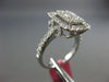 ESTATE 1.27CT ROUND & BAGUETTE DIAMOND 18K WHITE GOLD 3D HALO FILIGREE LOVE RING