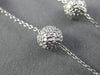 ESTATE LARGE 1.25CT DIAMOND 14K WHITE GOLD 3D CLUSTER BY THE YARD MATTE NECKLACE