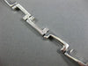 ESTATE LONG .52CT ROUND DIAMOND 14KT WHITE GOLD 3D SEMI SQUARE LINK BRACELET