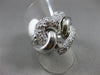 ESTATE LARGE 1.25CT ROUND DIAMOND 18KT WHITE GOLD 3D OPEN HEART PAVE LOVE RING
