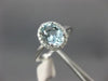 ESTATE 1.22CT DIAMOND & AAA OVAL AQUAMARINE 14KT WHITE GOLD HALO ENGAGEMENT RING