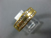 ESTATE .44CT ROUND DIAMOND 14KT YELLOW GOLD 3D CLASSIC TWO ROW MENS RING 6.5mm