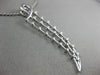 ESTATE LARGE .25CT DIAMOND 18KT WHITE GOLD 3D 3 ROW 23-STONE ELONGATED PENDANT