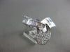 ESTATE 1.85CT DIAMOND 18KT WHITE GOLD MILGRAIN CRISS CROSS MUSICAL NOTE FUN RING