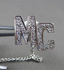 ESTATE .30CT DIAMOND 14KT WHITE & YELLOW GOLD PAVE " MC " INITIAL PIN #23769