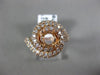 ESTATE LARGE 1.56CT DIAMOND 14KT ROSE GOLD 3D SWIRL SEMI MOUNT ENGAGEMENT RING