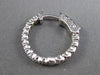 ESTATE .95CT DIAMOND 14KT WHITE GOLD 3D CLASSIC DOUBLE SIDED HOOP EARRINGS 2mm