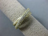 ESTATE WIDE .75CT DIAMOND 14KT 2 TONE GOLD 3D MULTI ROW CRISS CROSS X LOVE RING