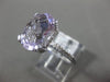 ESTATE LARGE 3.82CT DIAMOND & AAA AMETHYST 14KT WHITE GOLD 3D CLASSIC OVAL RING
