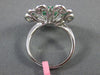 ESTATE LARGE 1.37CT DIAMOND & AAA EMERALD 18KT WHITE GOLD MULTI HEART LOVE RING