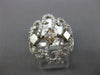 LARGE 1.60CT WHITE & CHOCOLATE FANCY DIAMOND 18KT WHITE GOLD 3D ANNIVERSARY RING