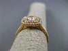 ESTATE LARGE GIA 1.13CT DIAMOND 18KT ROSE GOLD HALO SPLIT SHANK ENGAGEMENT RING