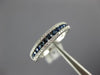 ESTATE .51CT DIAMOND & AAA SAPPHIRE 18K WHITE GOLD 3D CLASSIC ANNIVERSARY RING