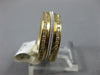 WIDE .50CT DIAMOND 14KT YELLOW GOLD 3D DOUBLE ROW SEMI ETERNITY ANNIVERSARY RING