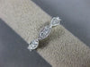 ESTATE .50CT DIAMOND 14KT WHITE GOLD 3D INFINITY 3/4TH ETERNITY ANNIVERSARY RING