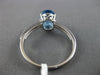 ESTATE 2.57CT DIAMOND & AAA BLUE TOPAZ 14KT WHITE GOLD 3D OVAL ENGAGEMENT RING