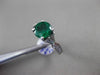 ESTATE 2.69CT DIAMOND & AAA EMERALD PLATINUM PRINCESS CUT 3D ENGAGEMENT RING