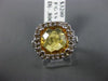 ESTATE 11.0CT DIAMOND & AAA CITRINE 18KT WHITE GOLD SOLITAIRE FILIGREE RING #857