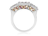 .80CT DIAMOND 18KT WHITE GOLD 3D PRINCESS ROUND SEMI MOUNT ENGAGEMENT RING #1029