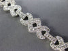 ANTIQUE WIDE 2.97CT DIAMOND 14KT WHITE GOLD 3D INFINITY TENNIS BRACELET #21888