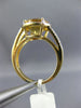 ESTATE 3.52CT DIAMOND & AAA CITRINE 14KT YELLOW GOLD ROUND HALO ENGAGEMENT RING