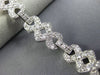 ANTIQUE WIDE 2.97CT DIAMOND 14KT WHITE GOLD 3D INFINITY TENNIS BRACELET #21888