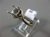 ESTATE .15CT DIAMOND 14K YELLOW GOLD 4 PRONG INFINITY SEMI MOUNT ENGAGEMENT RING