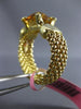 ESTATE LARGE 3.06CT DIAMOND & AAA CITRINE 14K YELLOW GOLD 3D MESH FLEXIBLE RING
