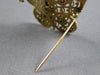 ANTIQUE LARGE 1.26CT AAA GARNET & PEARL 14KT YELLOW GOLD 3D BUTTERFLY BROOCH PIN
