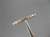 ESTATE .66CT DIAMOND 14KT ROSE GOLD 3D CLASSIC ROUND ETERNITY ANNIVERSARY RING