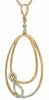 ESTATE .13CT DIAMOND 14KT ROSE GOLD 3D CLASSIC OVAL INFINITY LOVE PENDANT