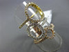 ESTATE LARGE .90CT DIAMOND 18K TWO TONE GOLD 3D CIRCLE OF LIFE MULTI ROW RING