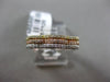 ESTATE .26CT DIAMOND 14KT WHITE YELLOW & ROSE GOLD 3D STACKABLE FLOWER RING BAND