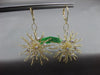 ESTATE EXTRA LARGE .46CT DIAMOND 18KT TWO TONE GOLD FLOWER HANDCRAFTED EARRINGS